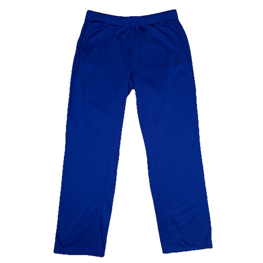 Nike Therma Fit Training Pants Women's Large 32" Fleece Blue Straight‎ Leg